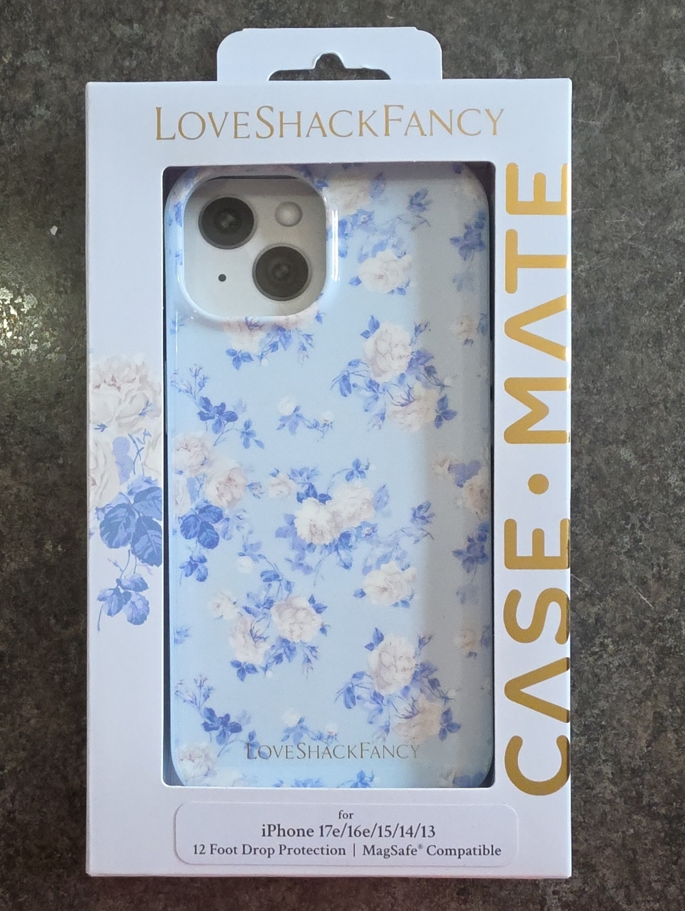 LoveShackFancy Light Blue Floral iPhone Case